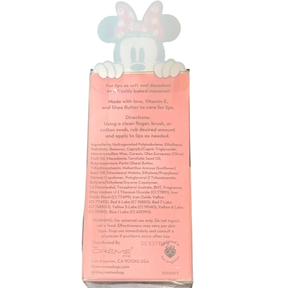 The Creme Shop Disney Minnie Mouse Macaron Lip Balm Strawberries & Creme New